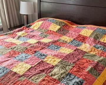 Handmade Kashmiri Ralli Patchwork Cotton Bedcover