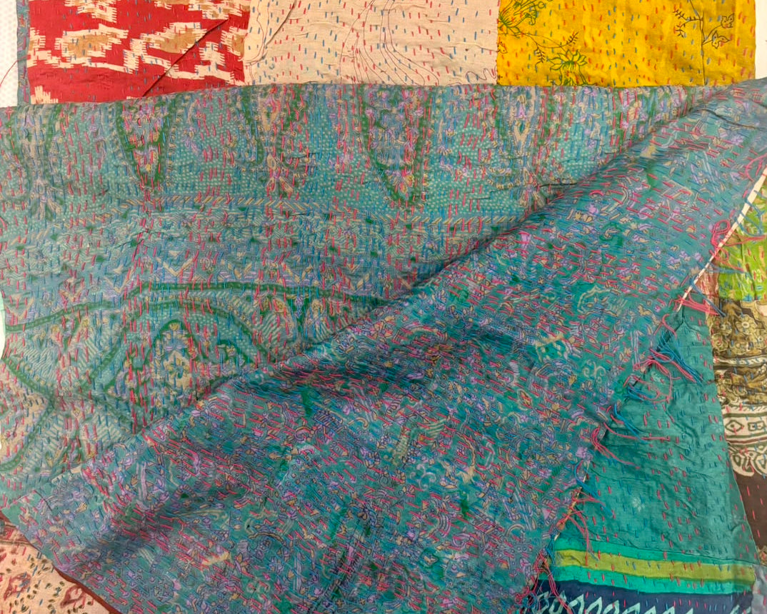Tharparkar Patchwork Silk Shawl.