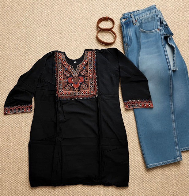 Embroidered Kurti-Short Shirt
