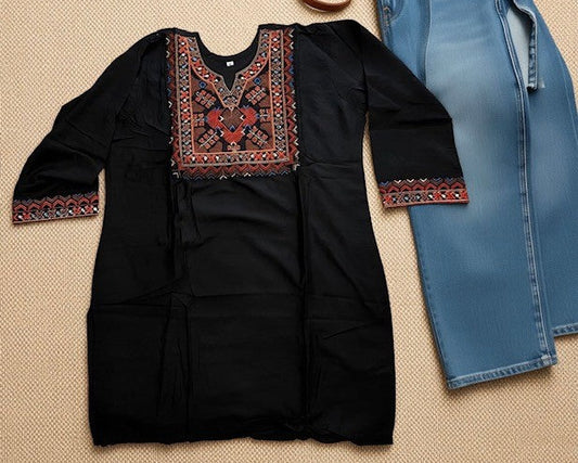 Embroidered Kurti-Short Shirt
