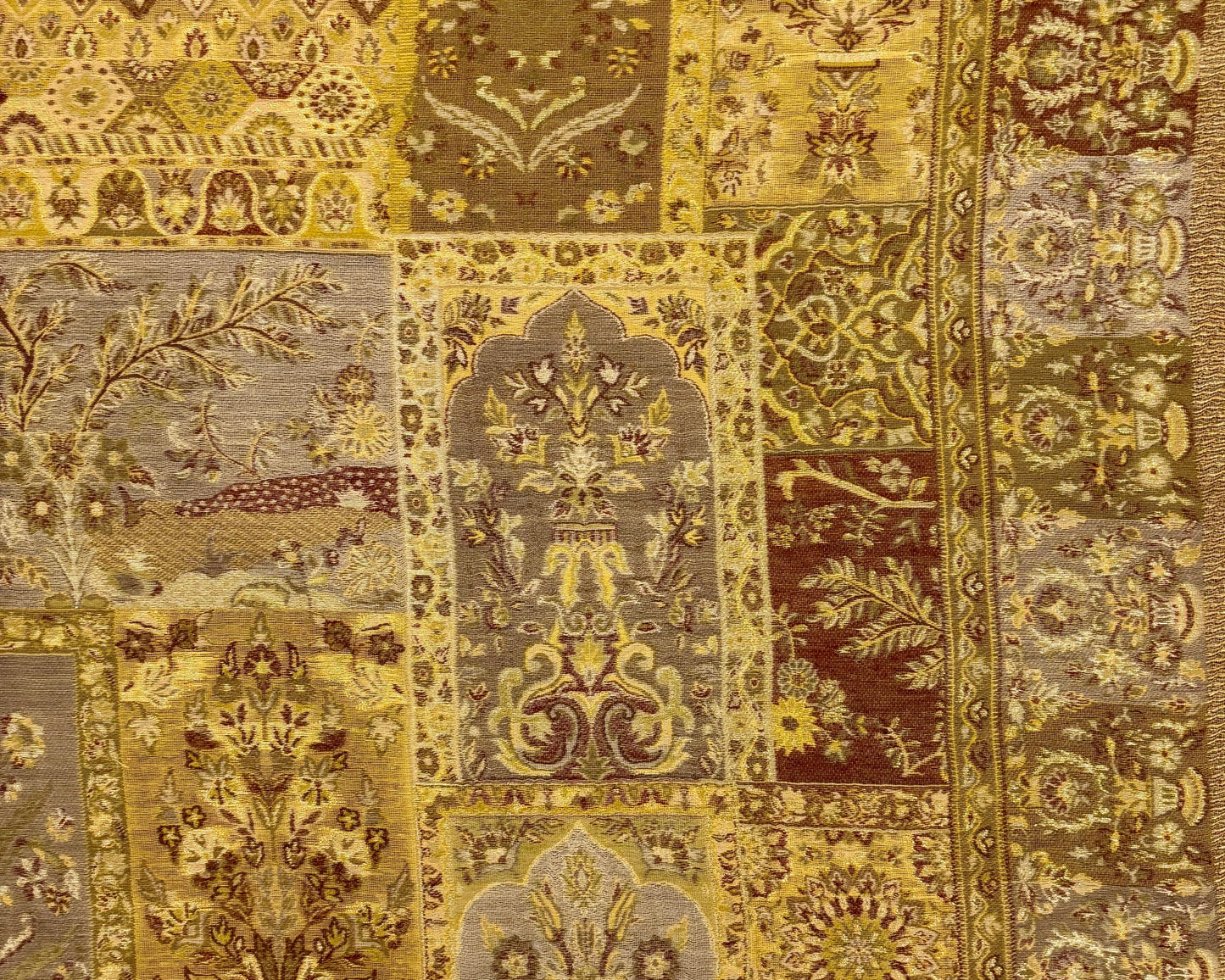 Luxury Kashmiri Kani Silk Zari Pashmina Stole – Bridal Heritage Collection. Yellow & Mustard