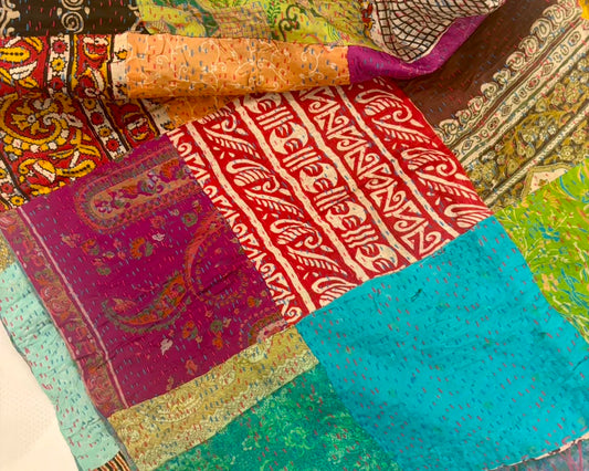 Tharparkar Patchwork Silk Shawl.