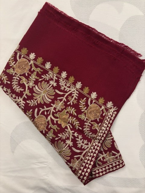 Woolen Pashmina Ar Embroidered Shawl