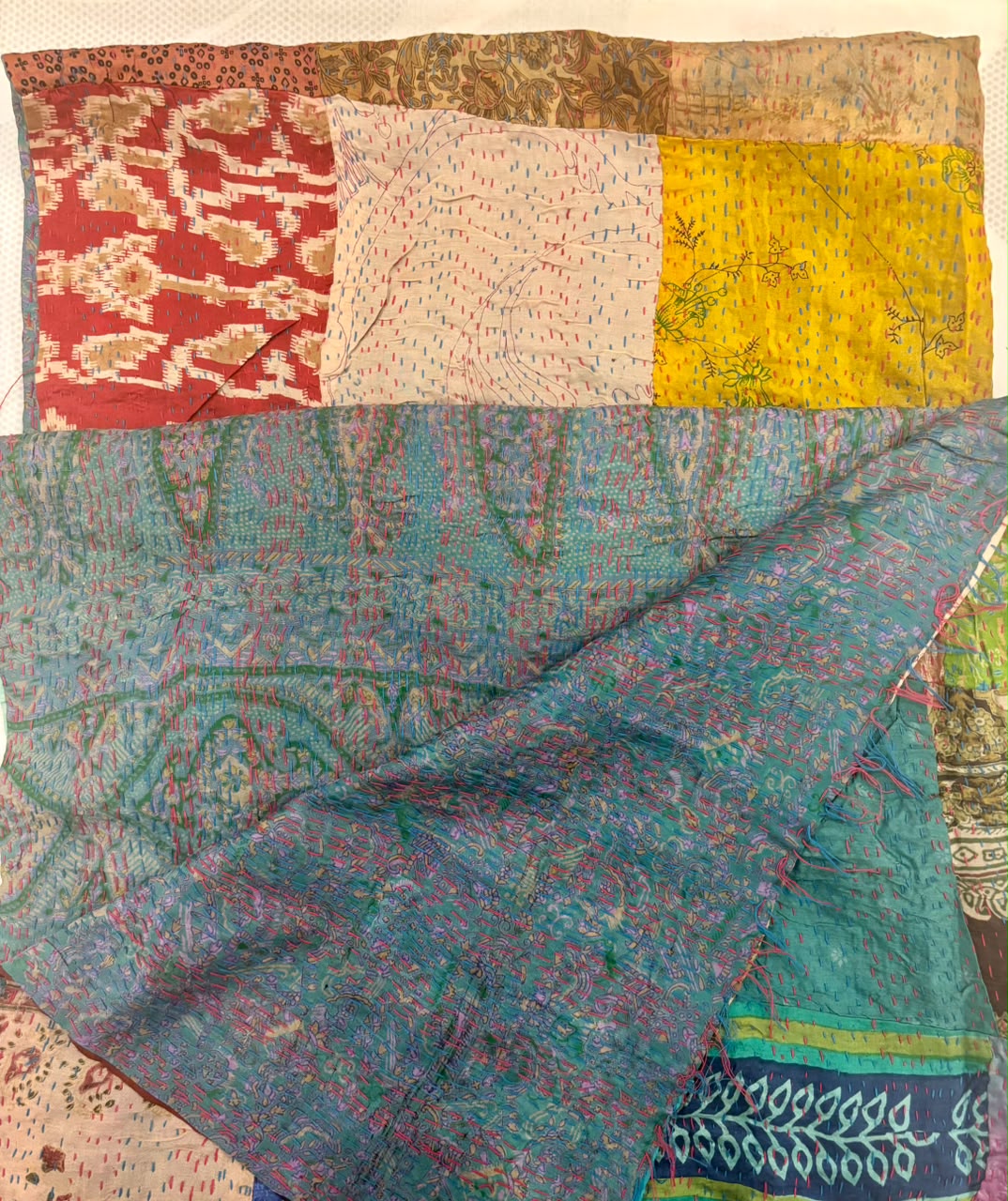 Tharparkar Patchwork Silk Shawl.